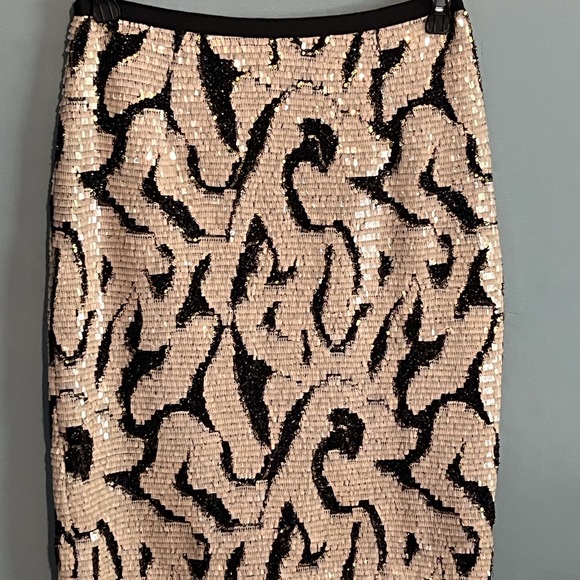 SELLING ANTONIO MELANI SKIRT COLOR BLACK And CREAM SIZE 6 - Picture 3 of 14